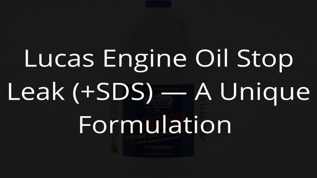 Lucas Oil Engine Oil Stop Leak