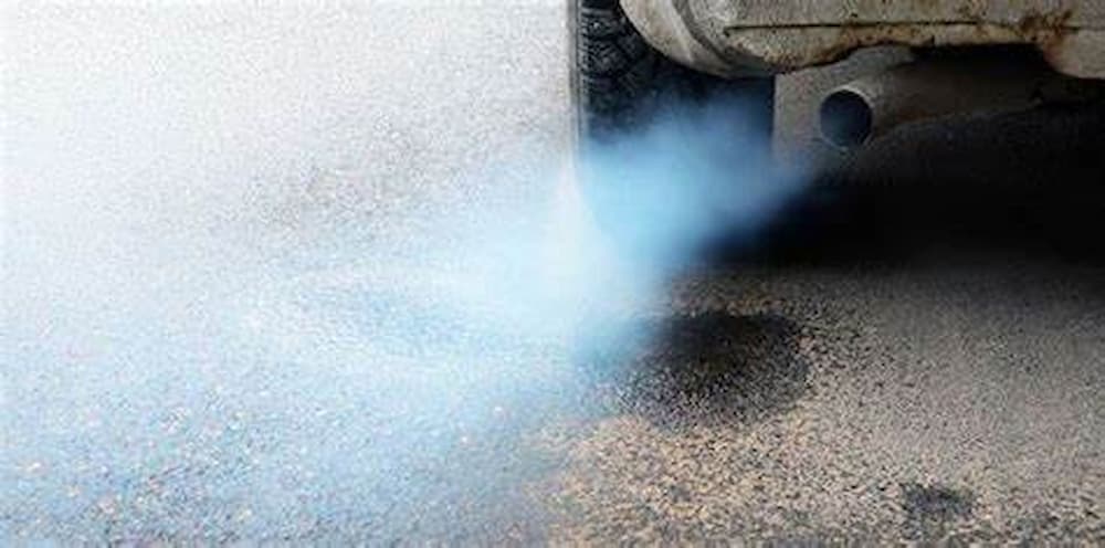 Engine smoking blue smoke.