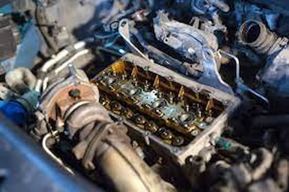 Damaged engine block. 
