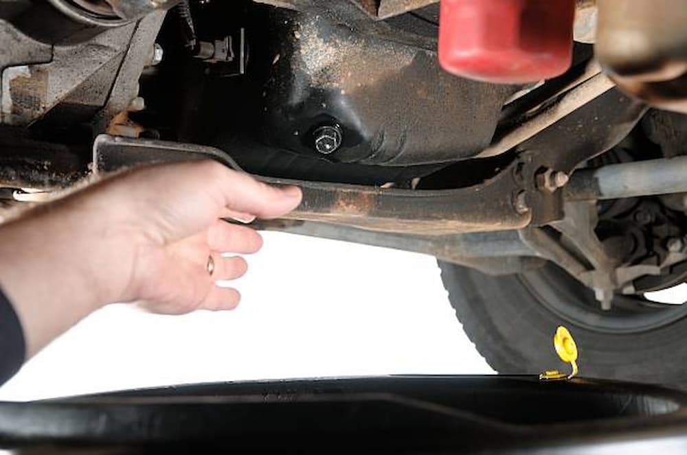 Engine oil won't drain — Unplug the drain plug.