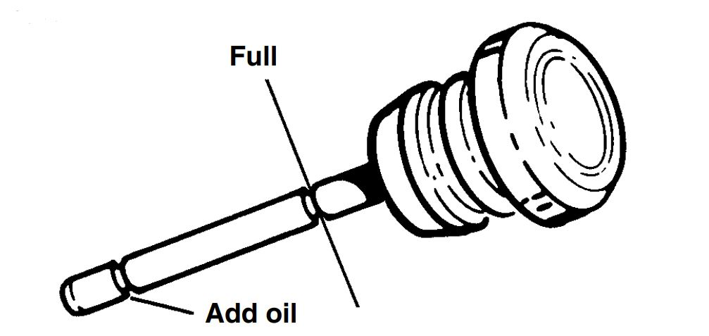 Engine oil dipstick.