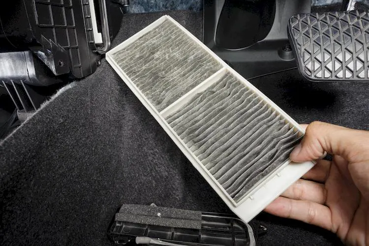 Clogged air filter. 