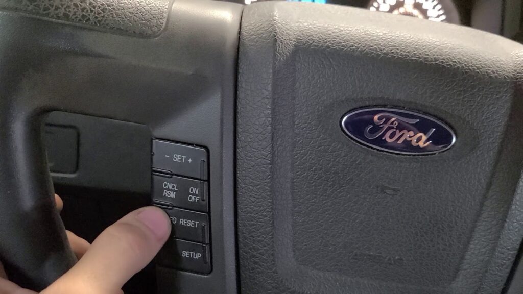 Ford F-150 steering wheel buttons.