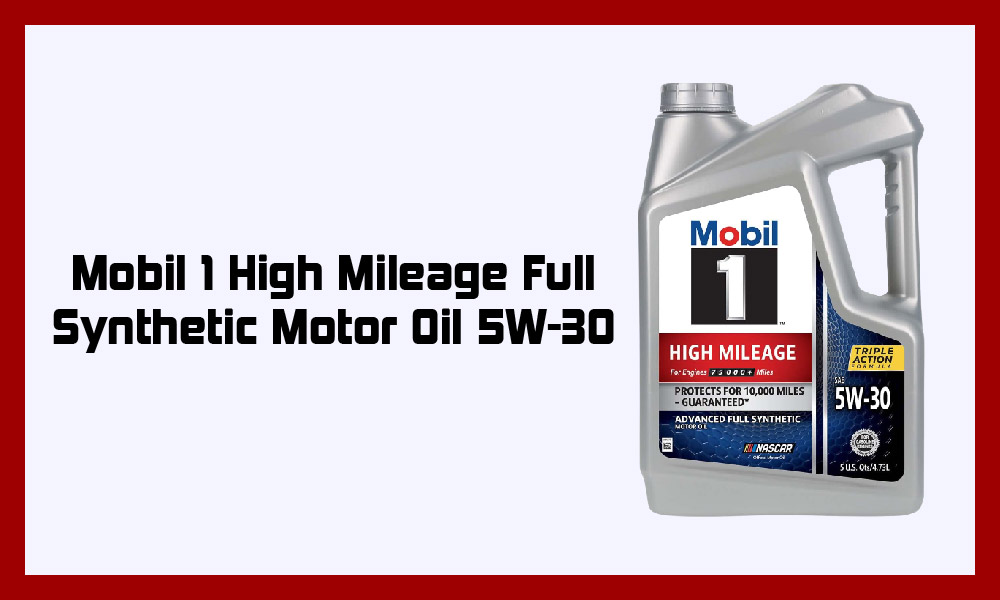 Mobil 1 High Mileage Full Synthetic Motor Oil 5W-30.