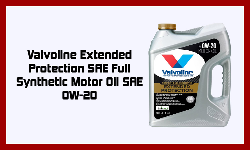 Valvoline Extended Protection SAE Full Synthetic Motor Oil SAE 0W-20.