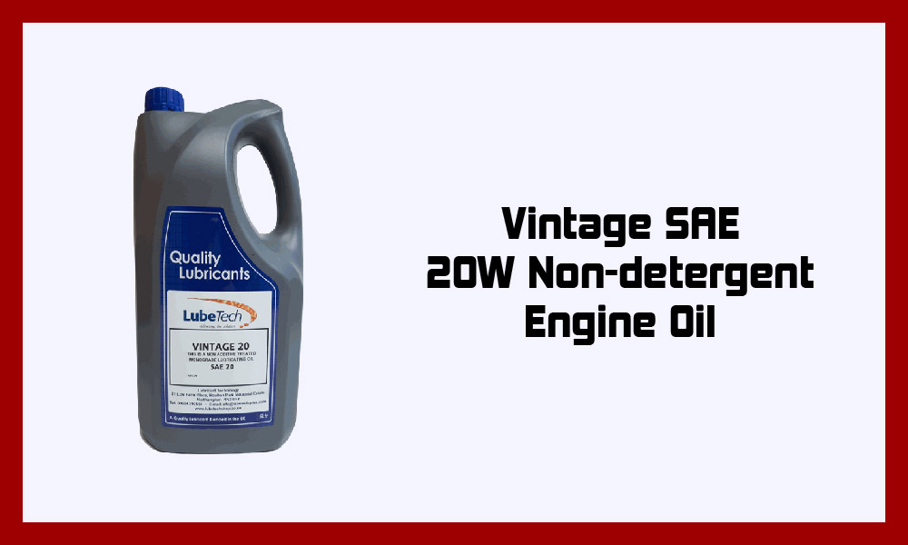 Vintage SAE 20W Non-detergent Engine Oil.